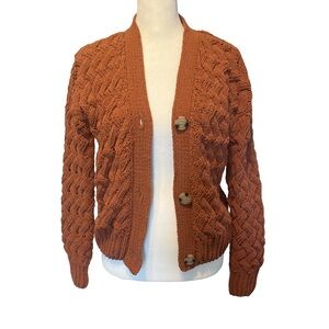 Kendall & Kylie Burnt Orange Knit Cardigan
Size:Small